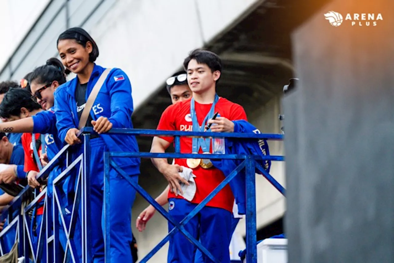 ArenaPlus welcomes Brand Ambassador Carlos Yulo, other Filipino Olympians in Manila Homecoming Parade