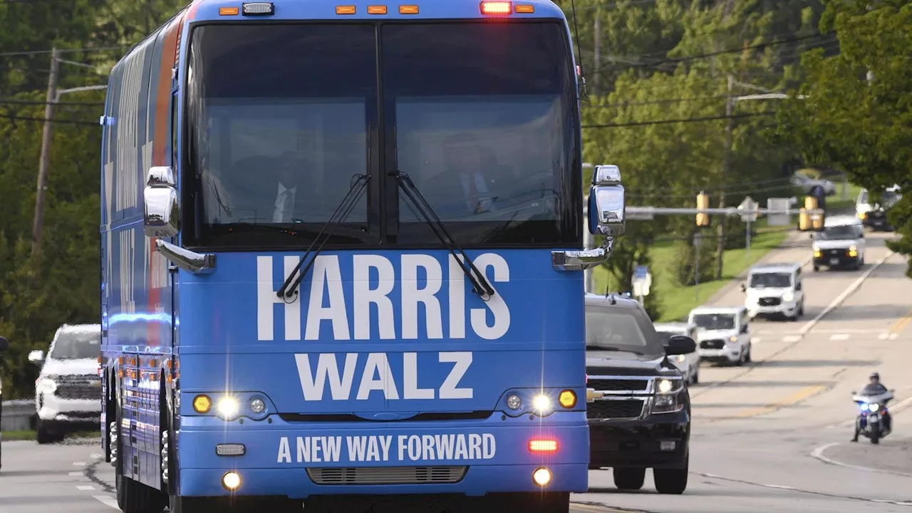 „Ground Force One“: Mit diesem Panzerbus tourt Kamala Harris