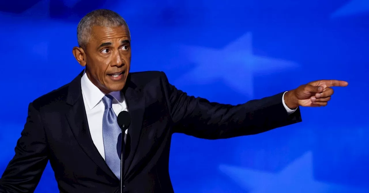 Obama slams Trump for ‘childish nicknames’ and ‘crazy conspiracies’ in DNC speech