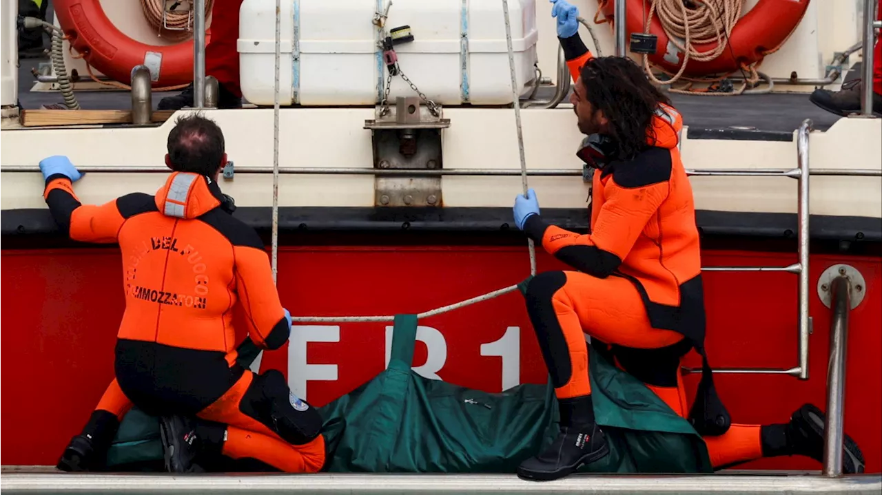 Encuentran varios cuerpos en el yate sumergido tras el naufragio de un velero en Sicilia