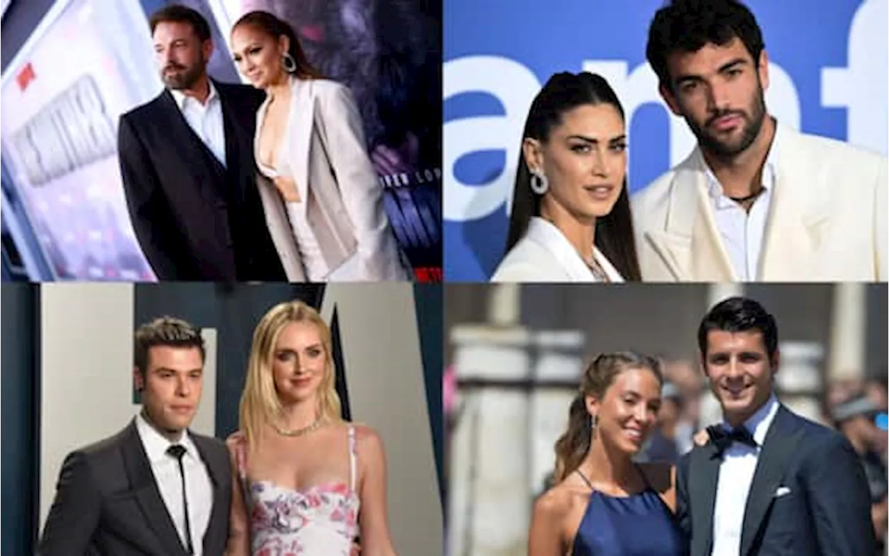 Da Jennifer Lopez e Ben Affleck a Chiara Ferragni e Fedez: coppie recentemente scoppiate