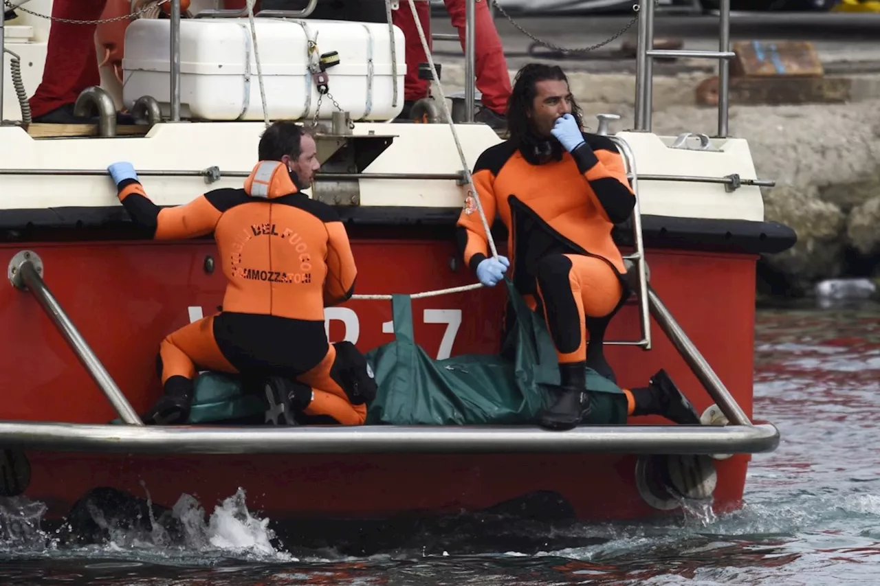 Divers recover at least 1 body during search of superyacht wreckage after it sank off Sicily