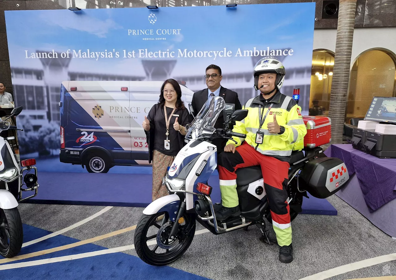 Malaysia's 1st electric motorcycle ambulance by Prince Court