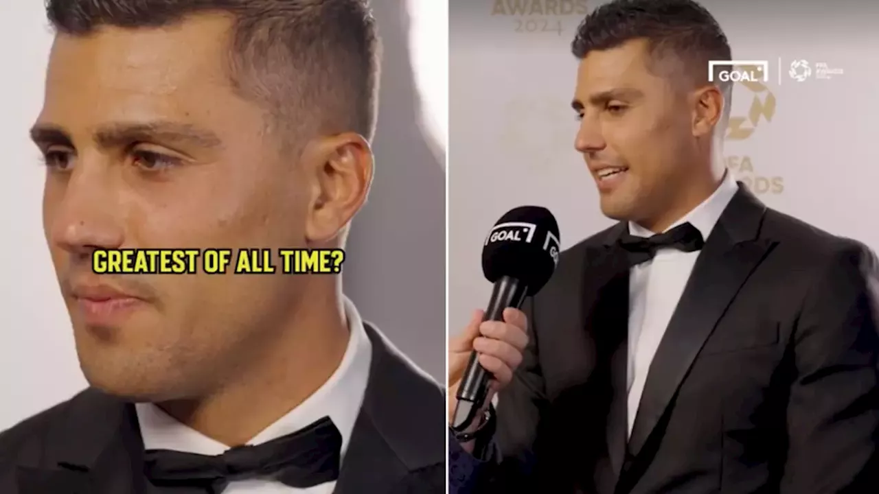 Man City star Rodri snubs Lionel Messi and Cristiano Ronaldo when naming shock pick for GOAT