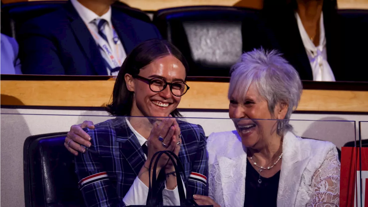 Ella Emhoff Ditches Walz-Harris Camo Hat and Goes Designer with Thom Brown Suit to Watch Doug