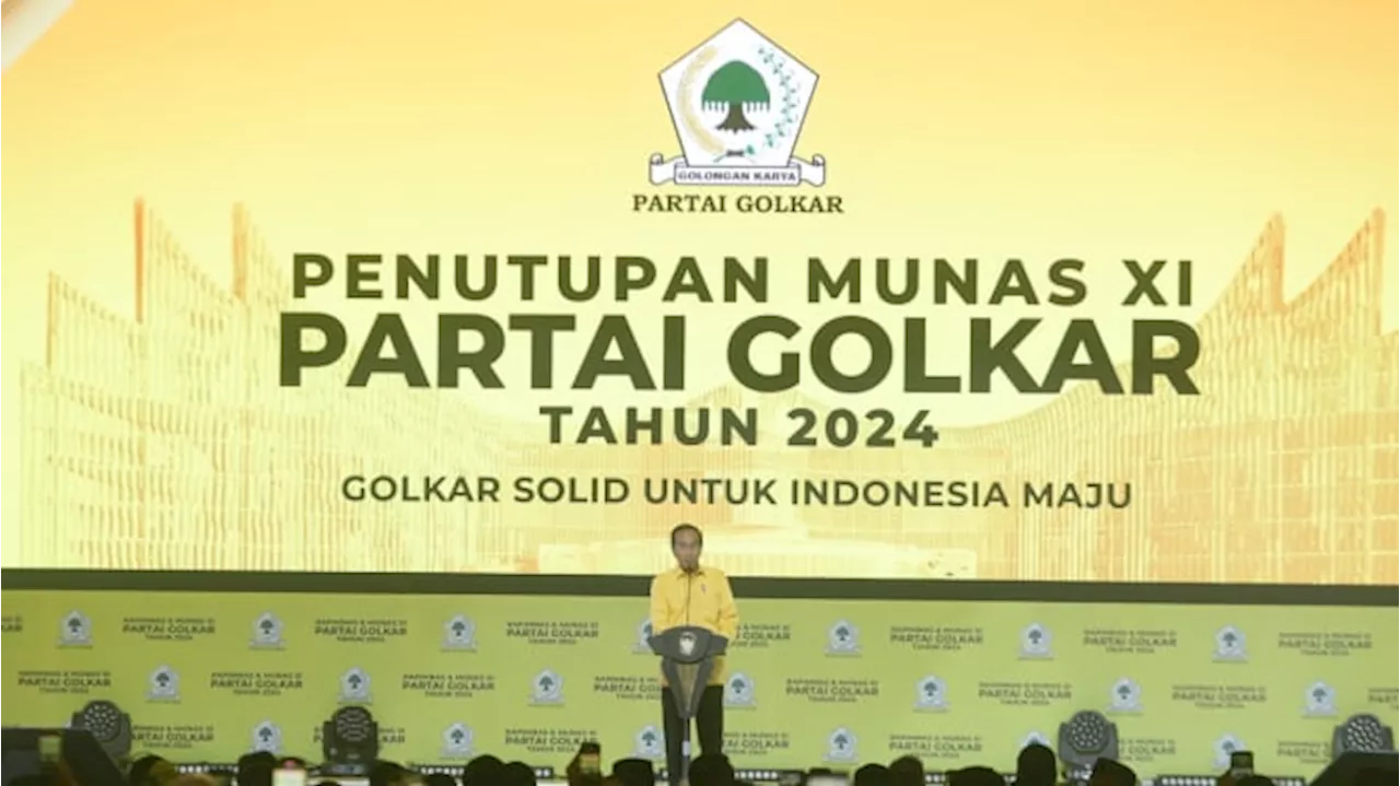 Jokowi Nyaman Hadir di Munas Golkar: Saya Sangat Senang