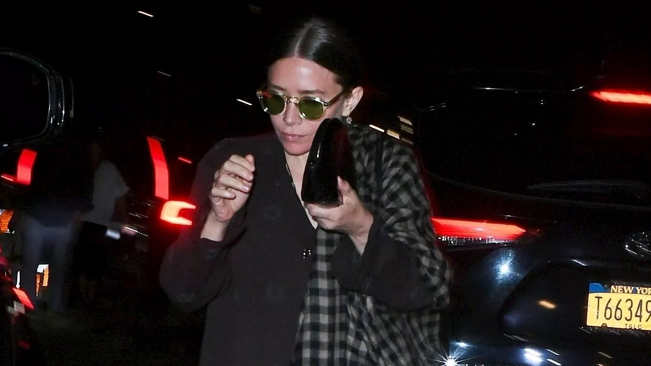 Ashley Olsen Is Peak Olsen in Her Coat and Flip Flop Combo