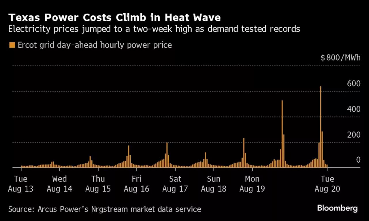 Texans’ Bid to Stay Cool in Heat Lifts Power Use to New High