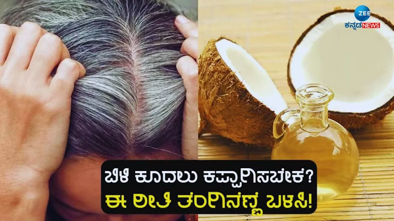 ತೆಂಗಿನೆಣ್ಣೆಯಲ್ಲಿ ಈ 3 ವಸ್ತುಗಳನ್ನು ಬೆರೆಸಿ ಹಚ್ಚಿದರೆ ಕ್ಷಣಾರ್ಧದಲ್ಲೇ ಕಡು ಕಪ್ಪಾಗುತ್ತೆ ಬಿಳಿ ಕೂದಲು