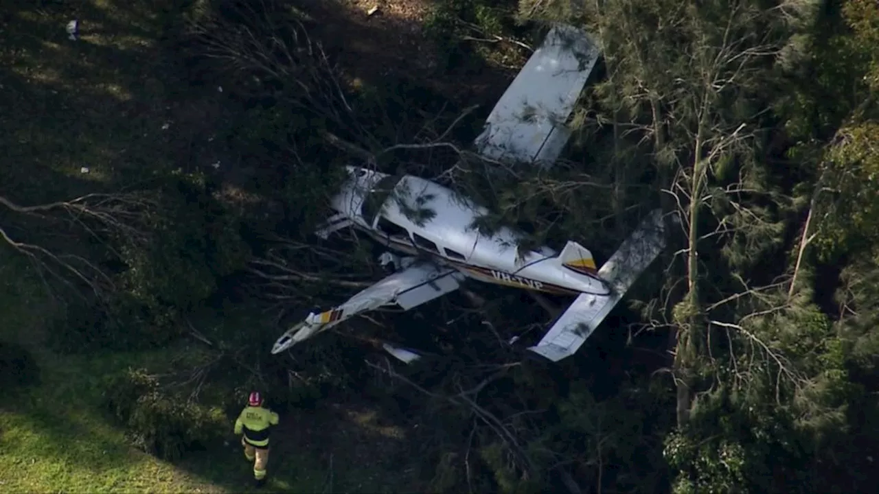 Two injured in light plane crash at Bossley Park, Sydney