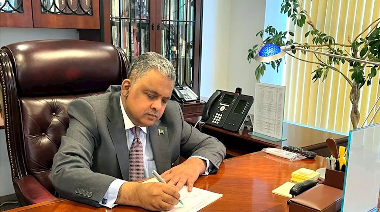 New Pak Ambassador to US Rizwan Saeed Sheikh takes charge of his post