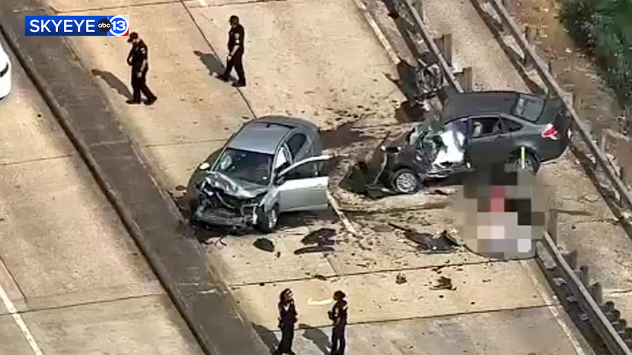 Cars left mangled after head-on crash in NW Houston, HPD says