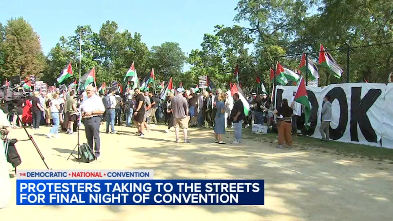 Pro-Palestinian protesters gather for final march on Chicago DNC