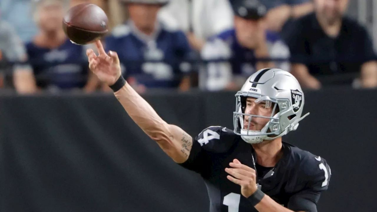 NFL Preseason Week 3: Former South Alabama quarterback starting for Raiders