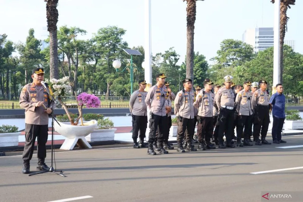 Di sekitar DPR, dua ribu lebih personel gabungan dikerahkan