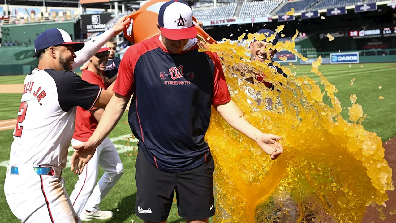 Corbin pitches six innings and earns career win No. 100 as Nationals beat Rockies 8-3