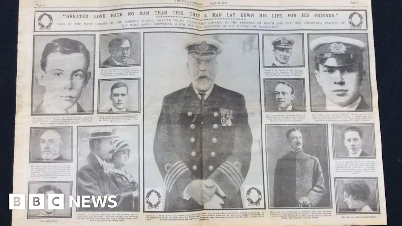 Haunting Titanic newspaper article found in woman's wardrobe