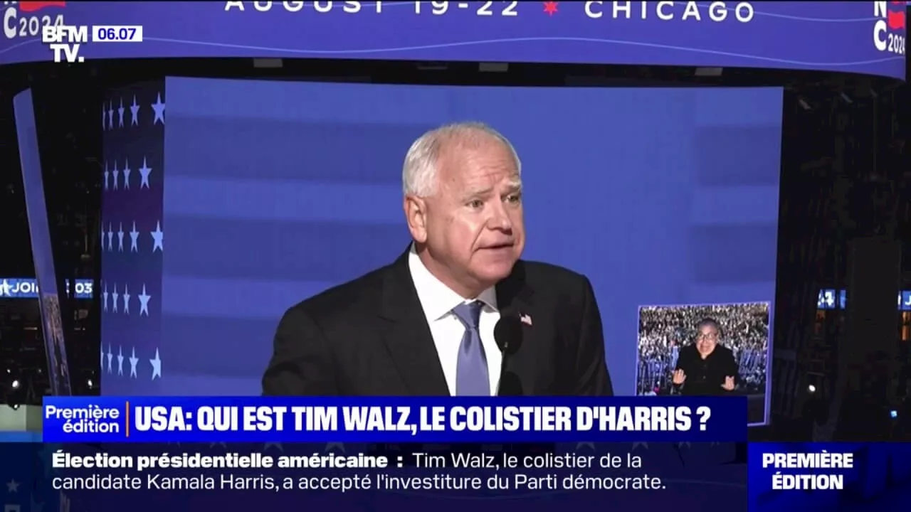 Convention démocrate: qui est Tim Walz, le colistier de Kamala Harris ?