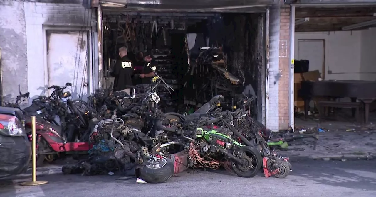 Richmond Hill, Queens e-bike shop catches fire for 2nd time, FDNY says