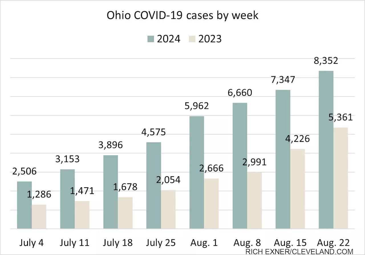 Ohio COVID-19 cases worsen for 12th week: Coronavirus update for Thursday, Aug. 22, 2024