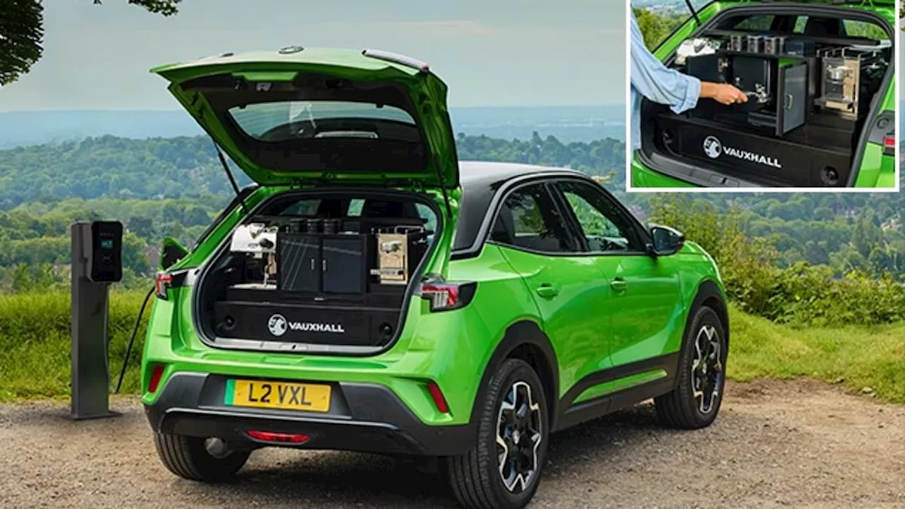 Vauxhall puts a barista counter in the boot of its Mokka EV after finding drivers plan charges...