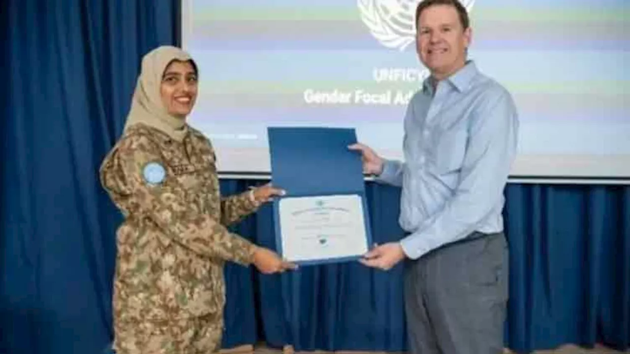 Pakistani woman peacekeeper wins award for gender advocacy