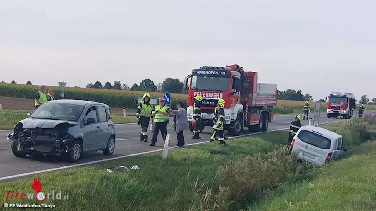 Nö: Mehrere Fahrzeuge auf B 36 in Waidhofen an der Thaya in Auffahrunfall verwickelt