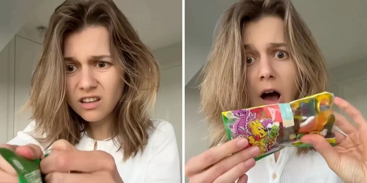 Internet-Star rastet aus, als sie cleveren Gummibärchen-Trick entdeckt