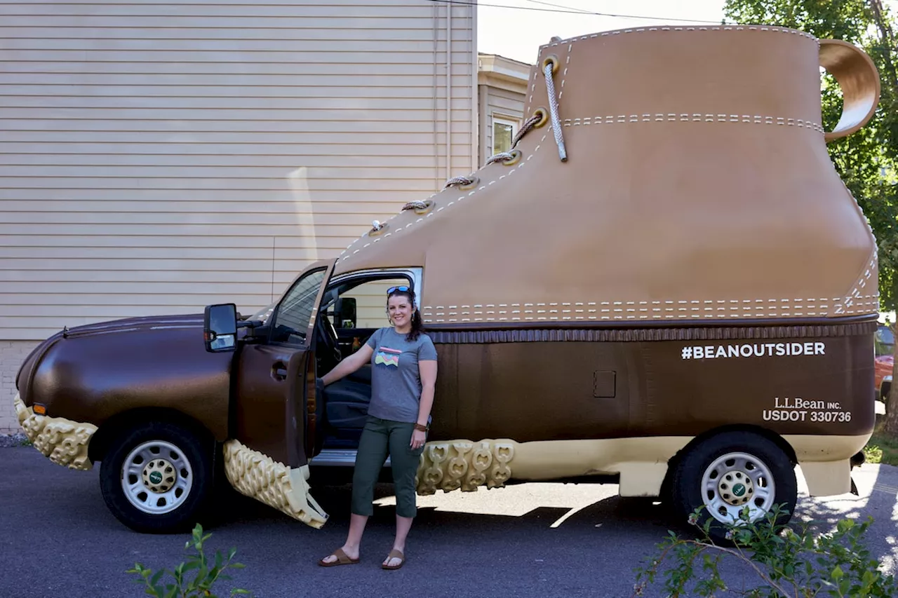 L.L. Bean’s promotional vehicle is a shoe that goes 100 km/h