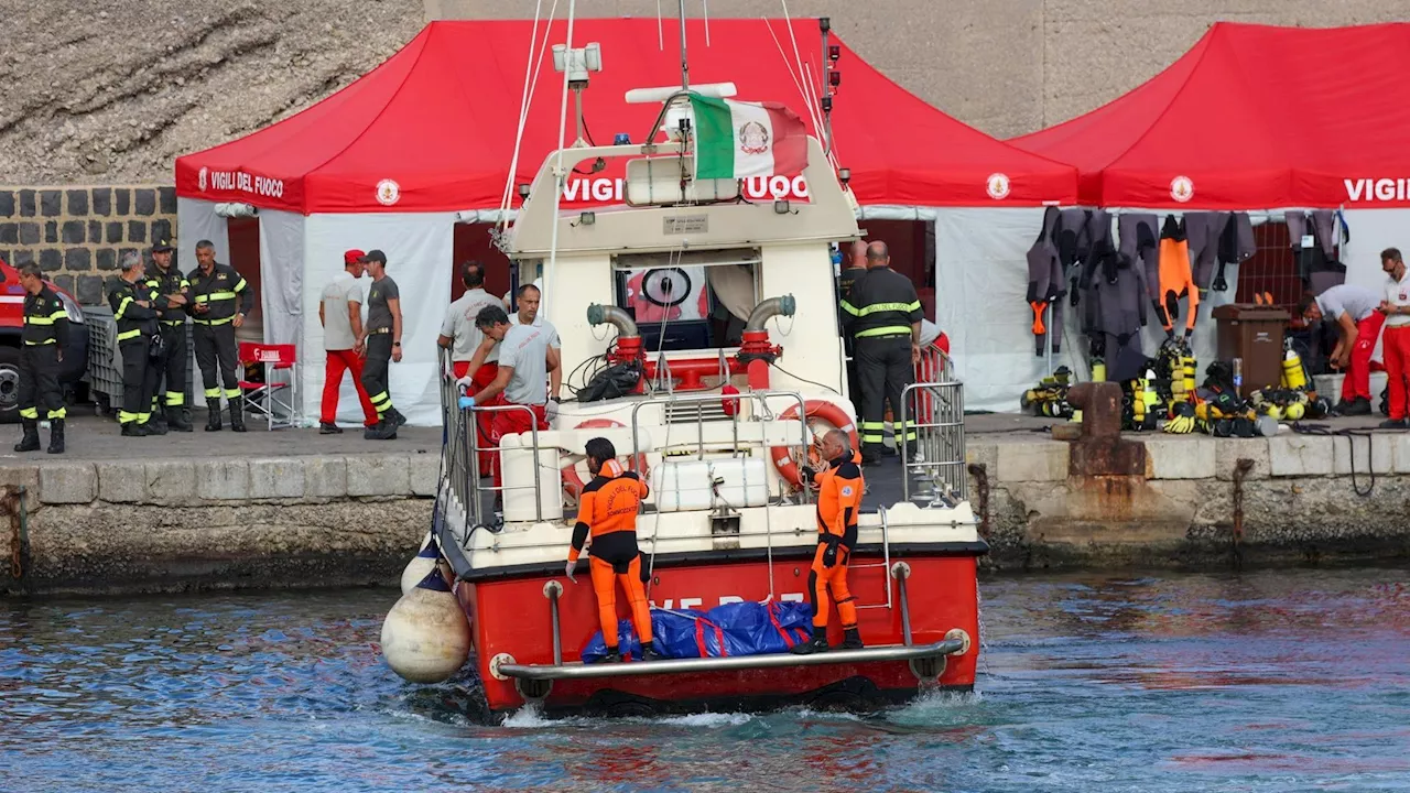Naufragio del yate ‘Bayesian’ en Sicilia: un dron, clave para los buzos
