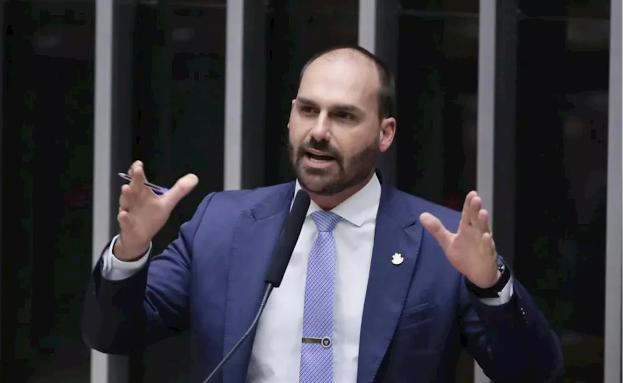 Eduardo Bolsonaro critica Marçal após denúncia de envolvimento com PCC