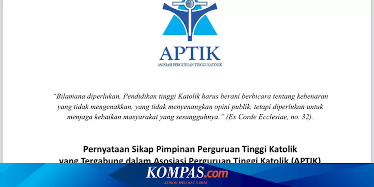 Asosiasi Perguruan Tinggi Katolik Minta Jokowi dan DPR Patuhi Putusan MK