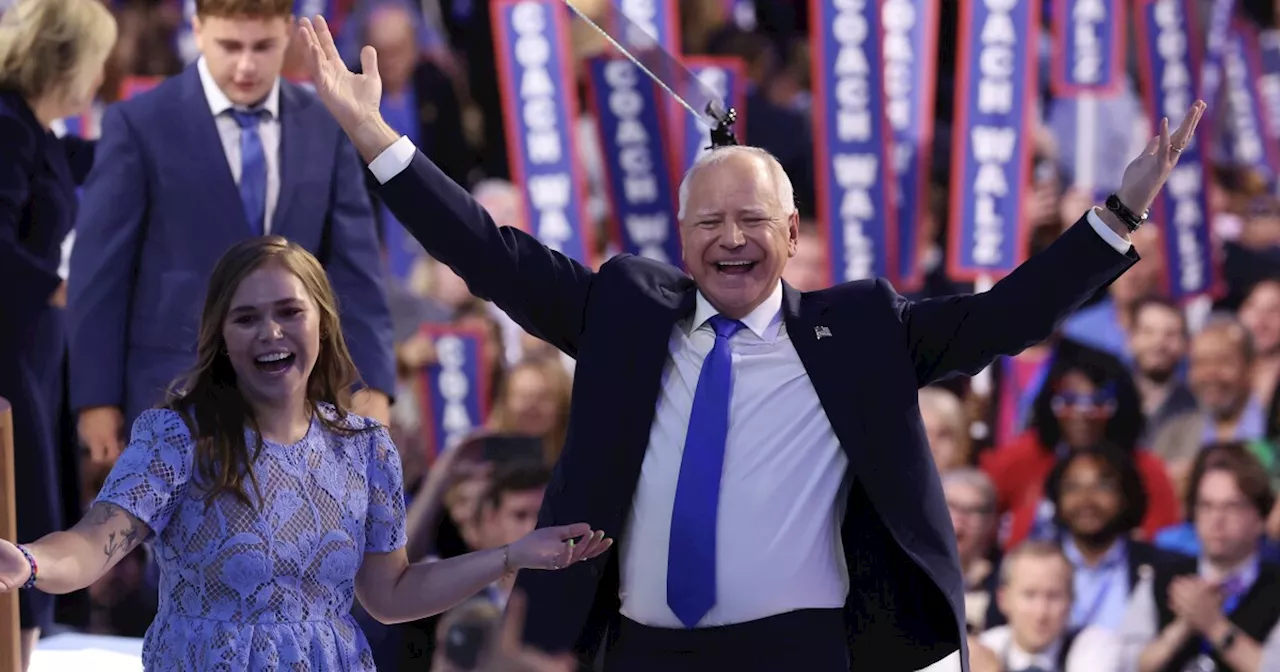 Tim Walz headlines third night of DNC with help from Clinton, Oprah and Stevie Wonder