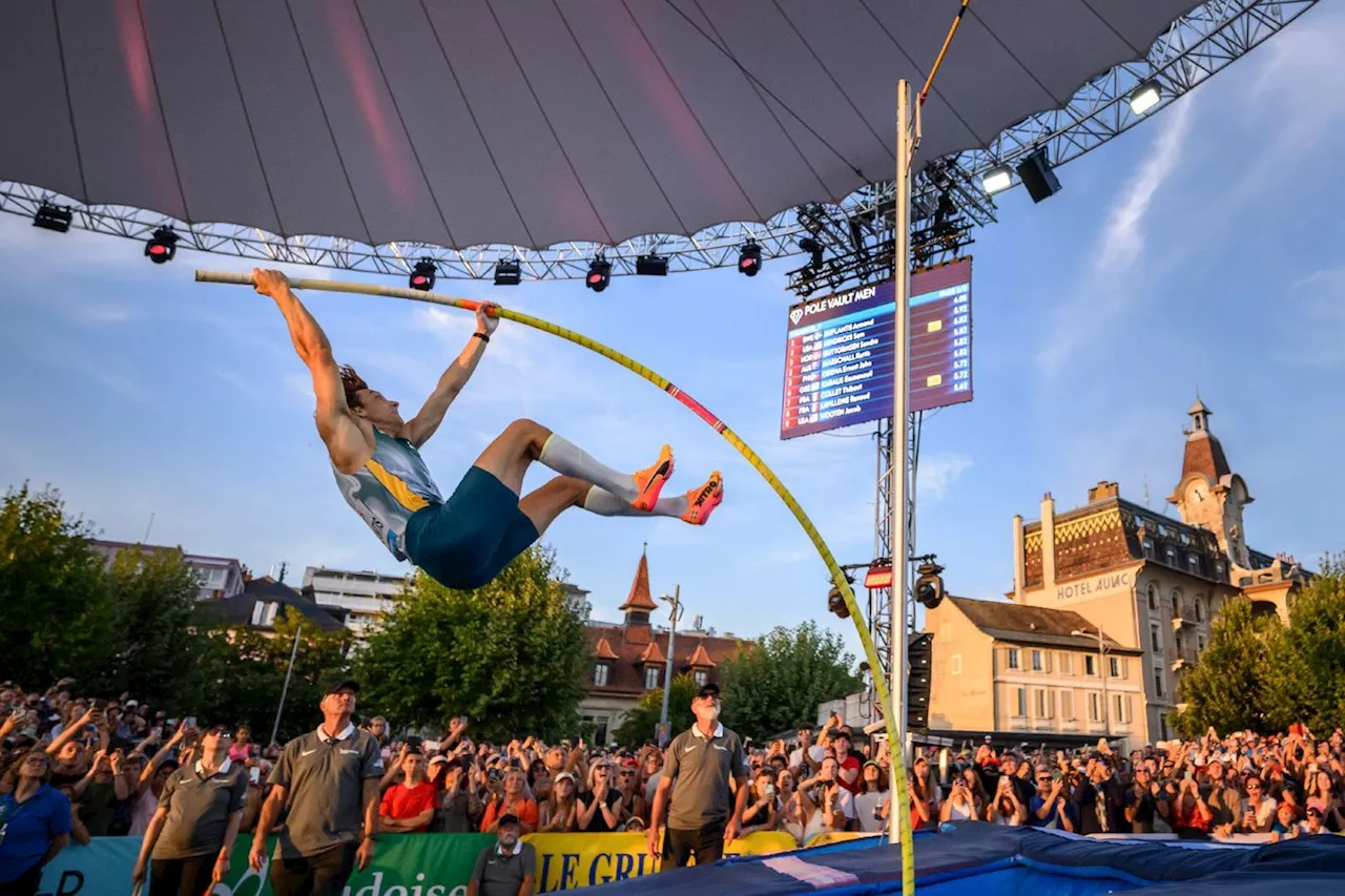 Athlétisme: après les JO, Duplantis victorieux avec 6,15 m au bord du lac Léman