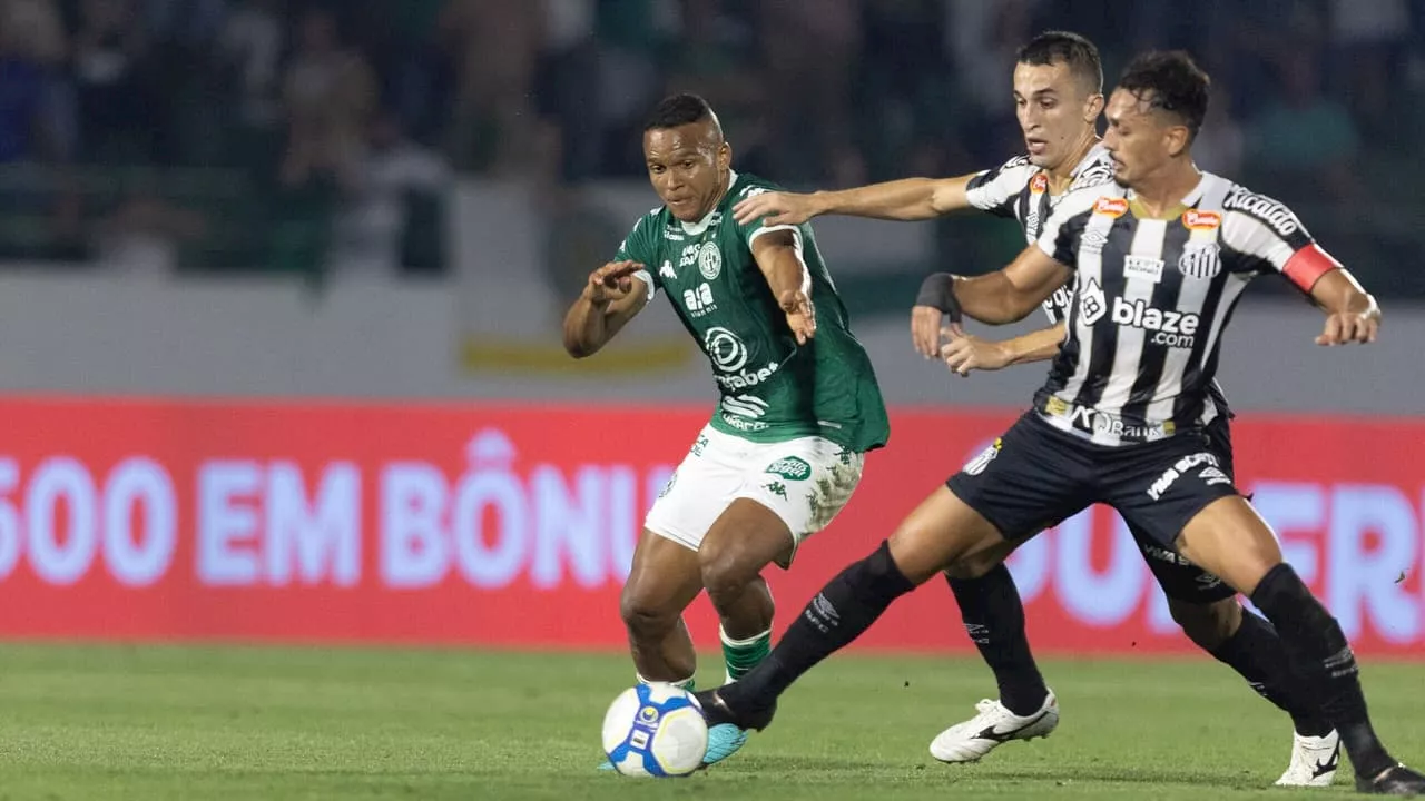 Santos cede empate ao Guarani e deixa escapar liderança da Série B