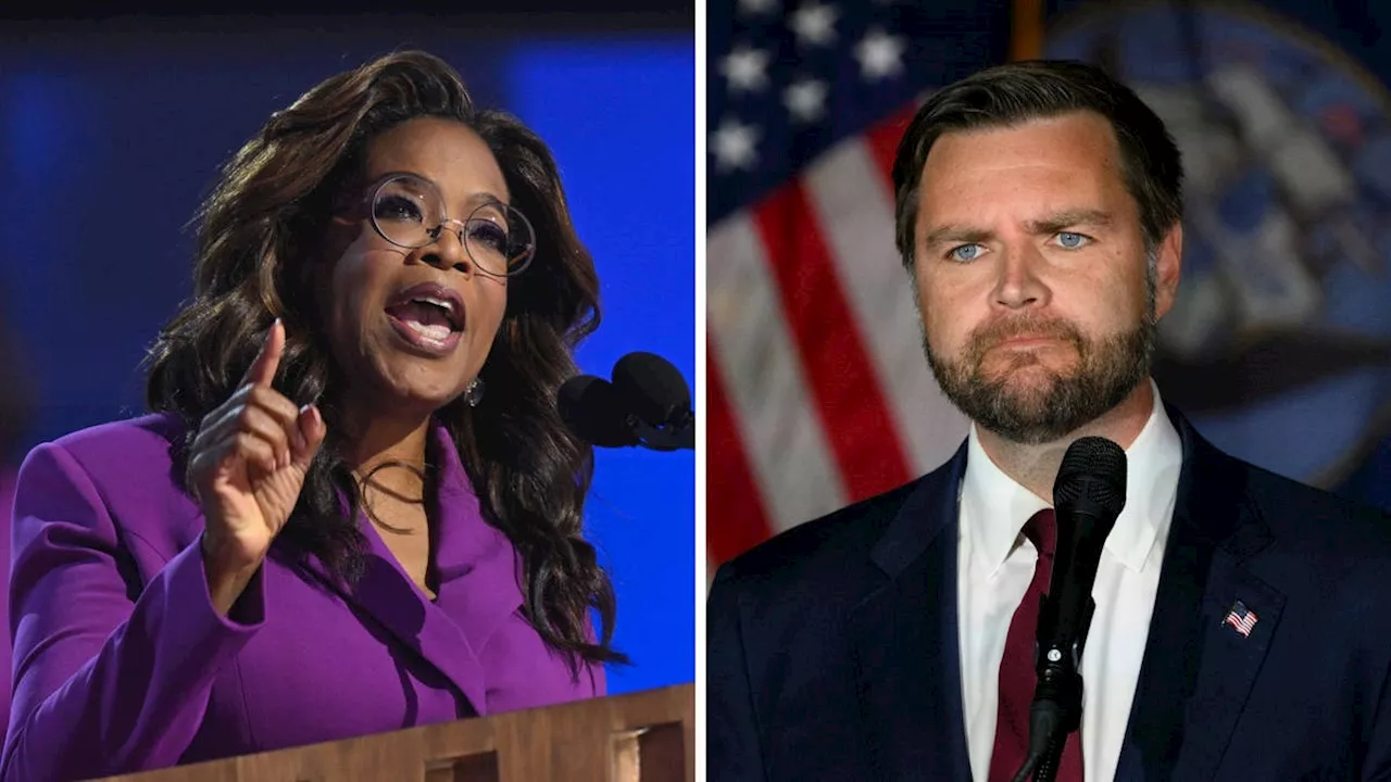 Oprah Winfrey mocks JD Vance with shoutout to 'childless cat ladies', urging voters to 'choose common...