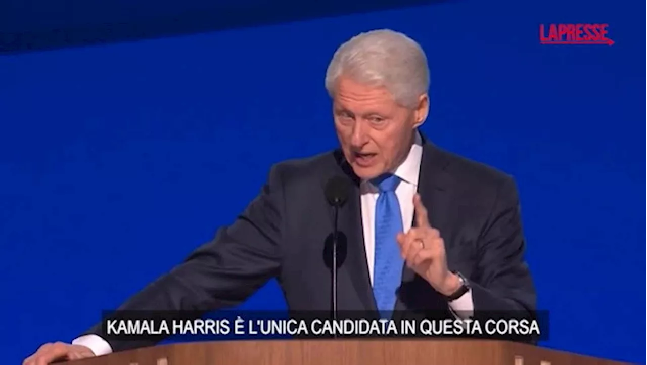 Usa 2024, Bill Clinton: &#034;Harris sarà la presidente della gioia&#034;