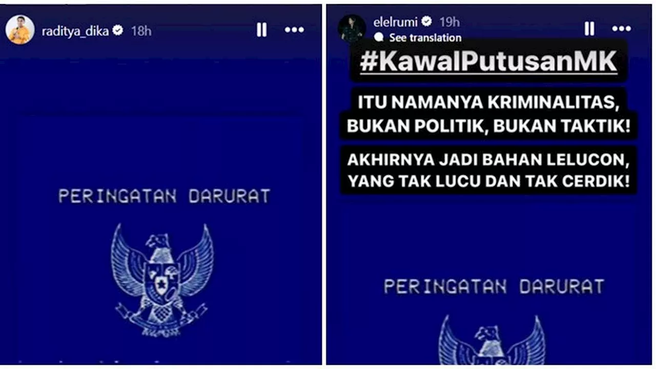 10 Artis Ini Ikut Kawal Putusan MK di Media Sosial, Bergerak Bersama Rakyat