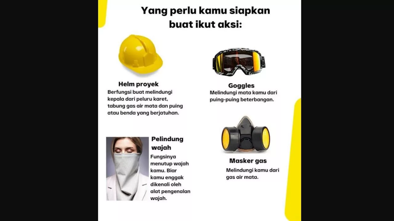 Sederet Perlengkapan dan Peralatan yang Harus Disiapkan Sebelum Demo Tolak Revisi UU Pilkada