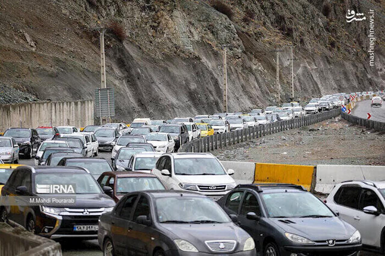 ترافیک خودرویی در محورهای منتهی به مازندران سنگین شد