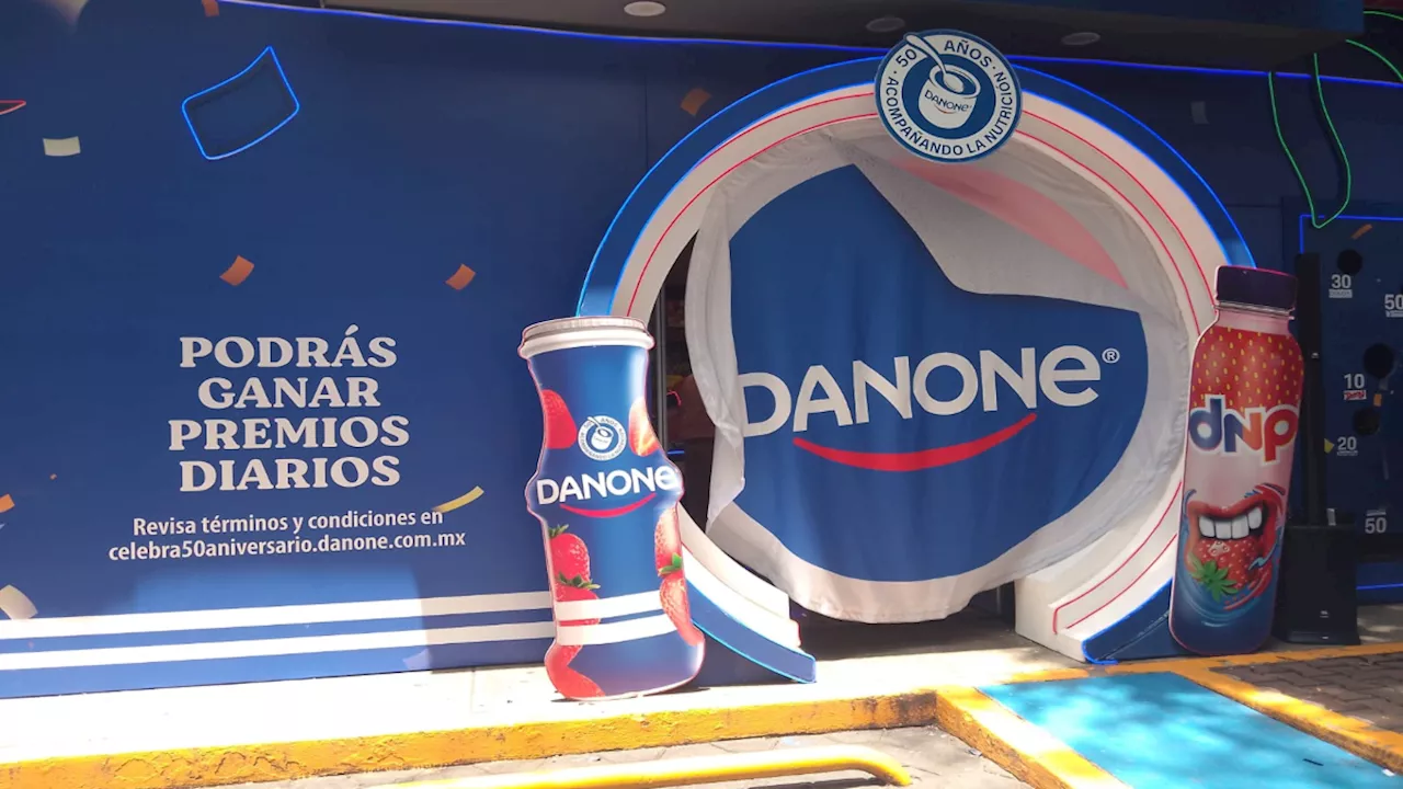 Danone cumple 50 años y transforma su tienda Oxxo insignia en la CDMX en una fiesta