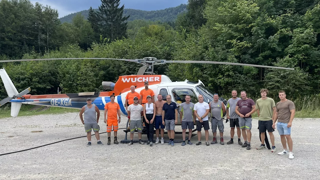 Unterstützung aus der Luft an der Halterlahn