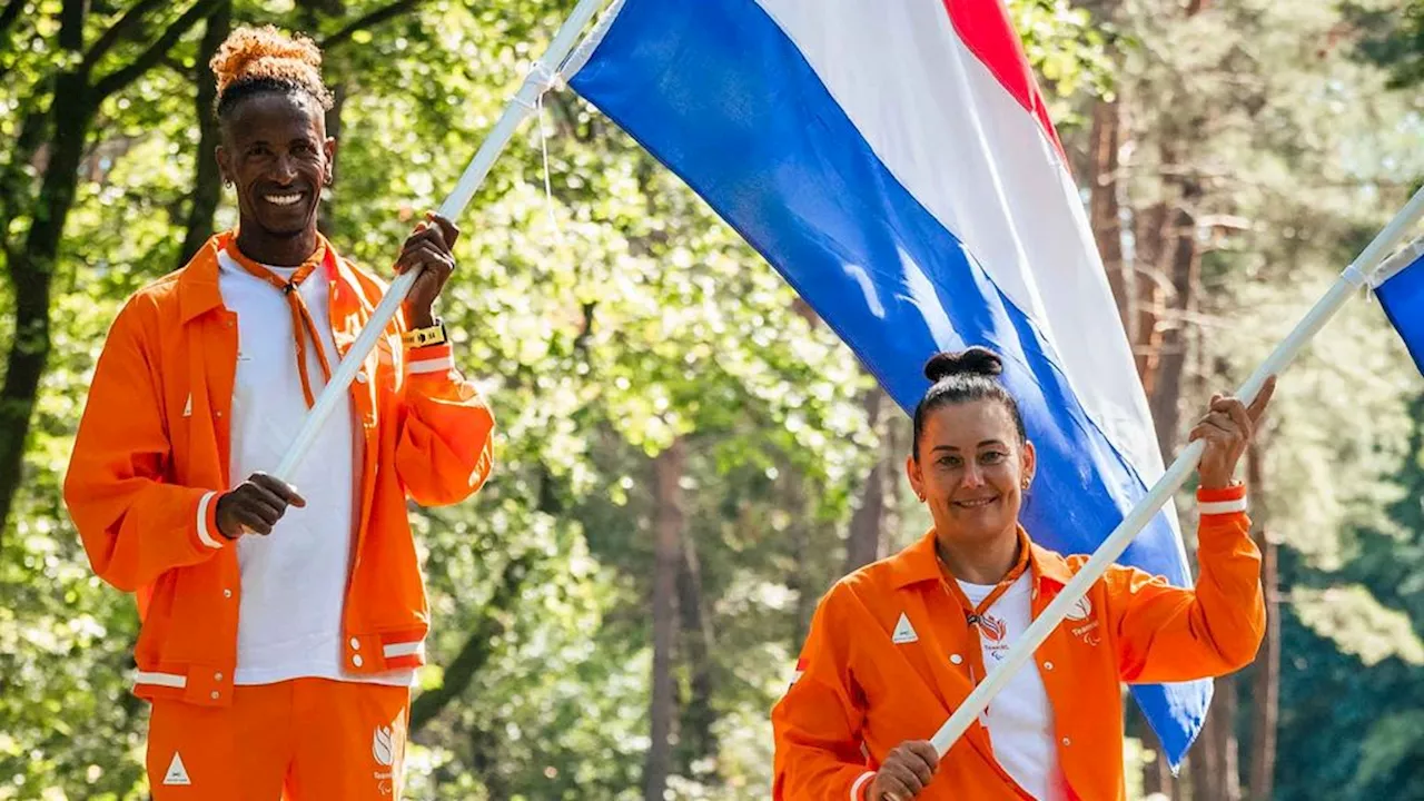 De Rooij en Abraham dragen Nederlandse vlag bij opening Paralympische Spelen