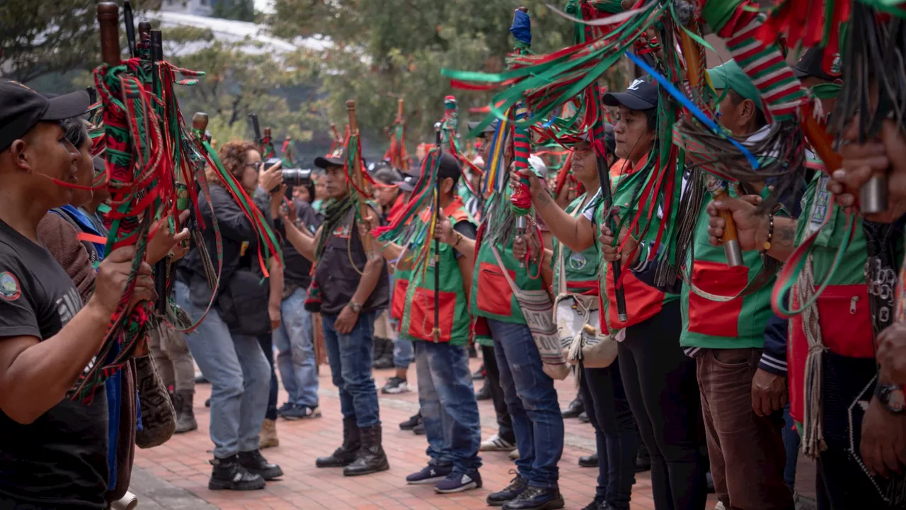 Minga indígena de Cauca permanecerá en Bogotá hasta que el Gobierno brinde garantías para su retorno