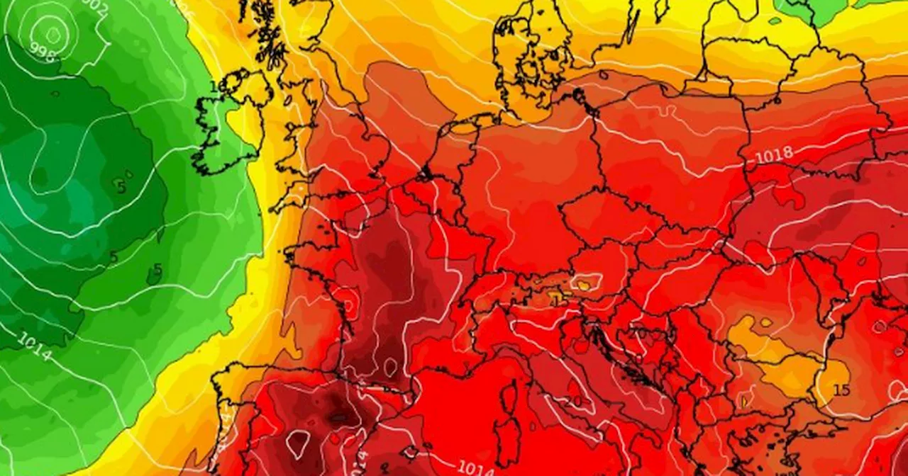 Weather maps turn black as UK prepares for Iberian heatwave