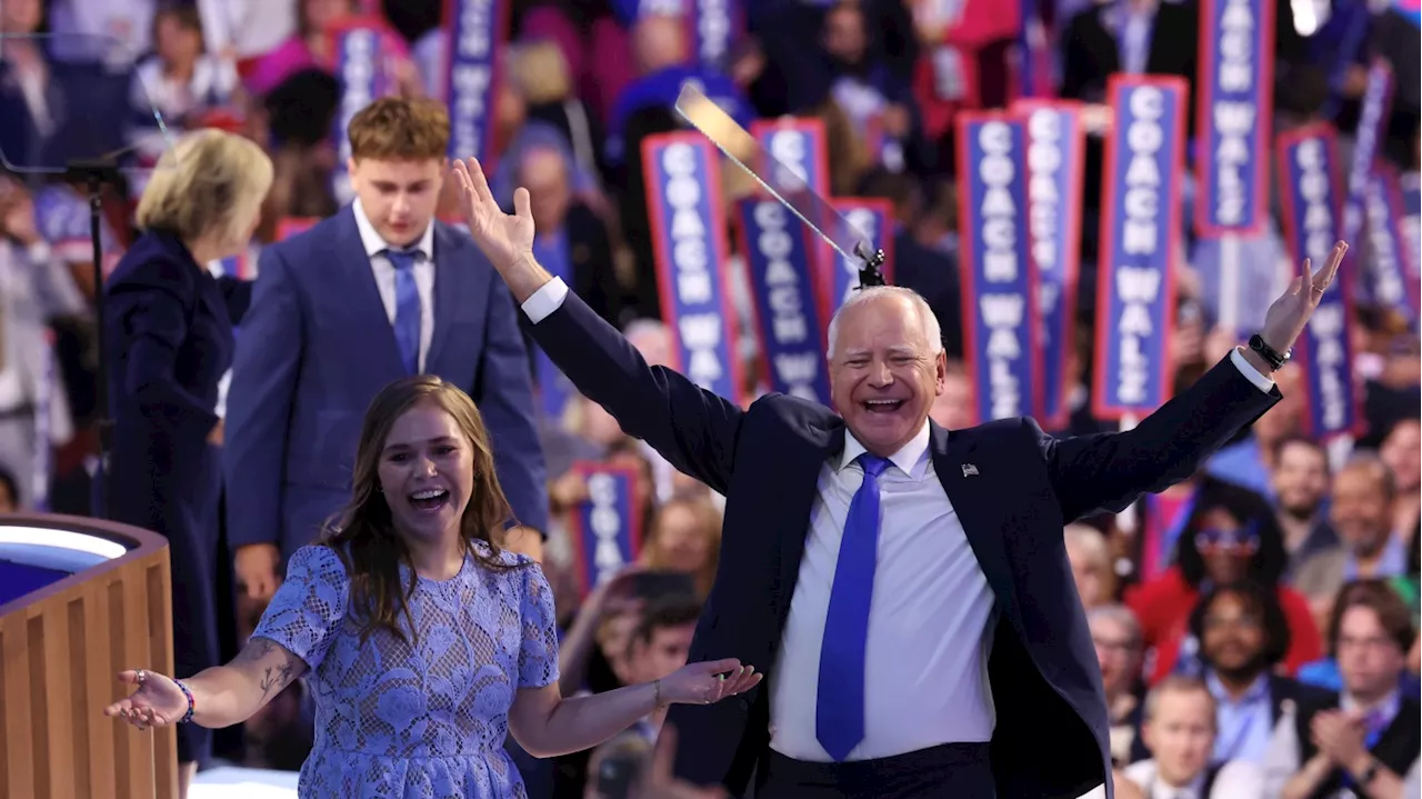 Tim Walz headlines third night of DNC with help from Clinton, Oprah and Stevie Wonder