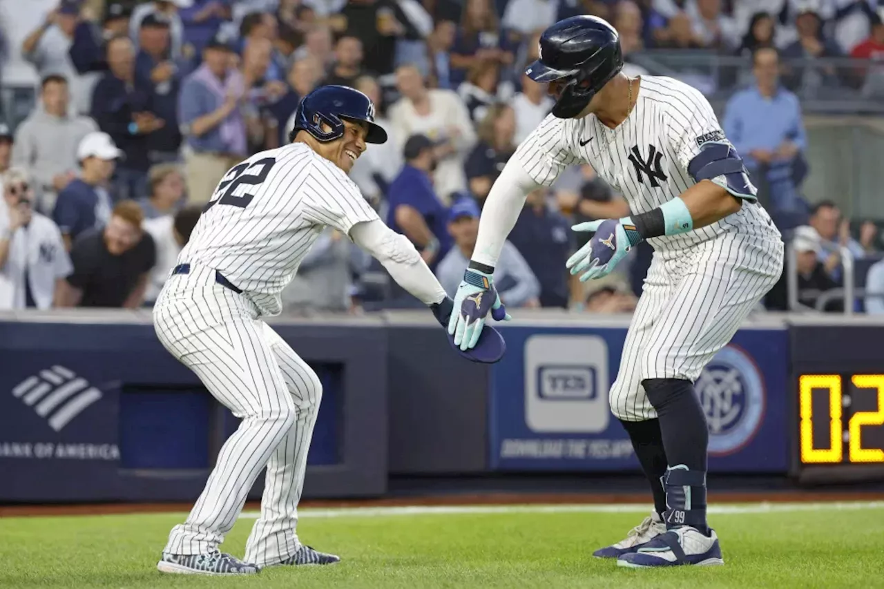 Aaron Judge and Juan Soto put on another homer show as Yankees rout Guardians