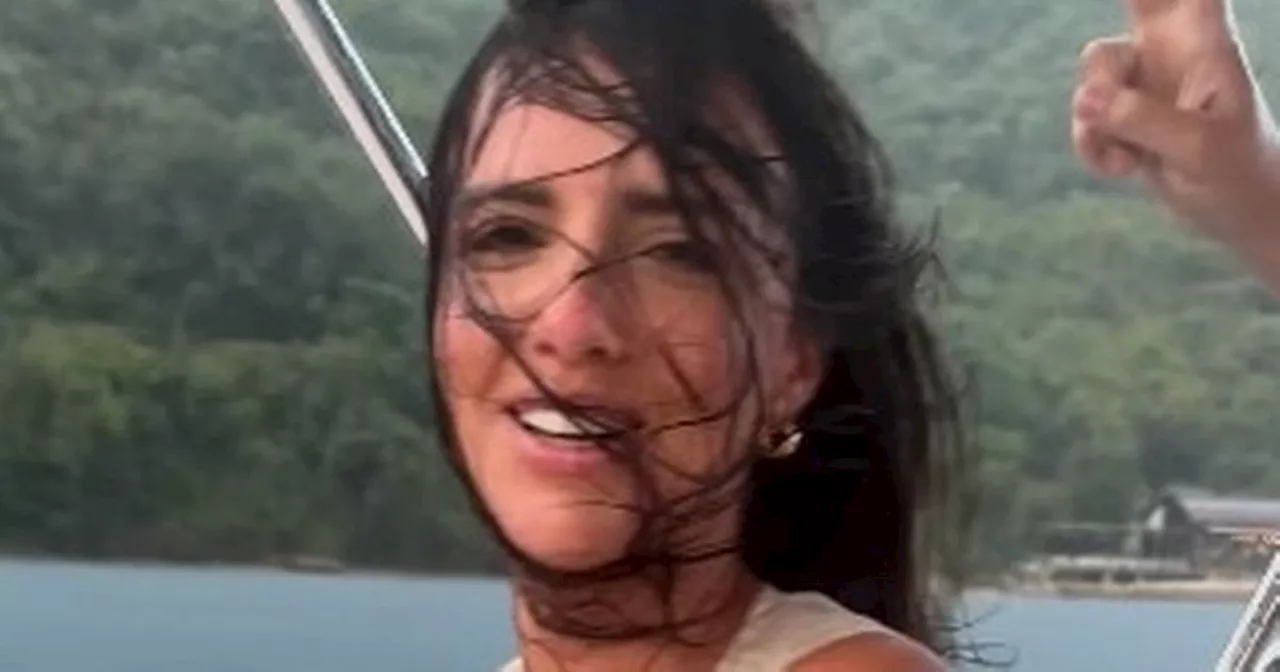 Lucy Meck's dream holiday with Ryan Thomas turns hellish as she's left drenched