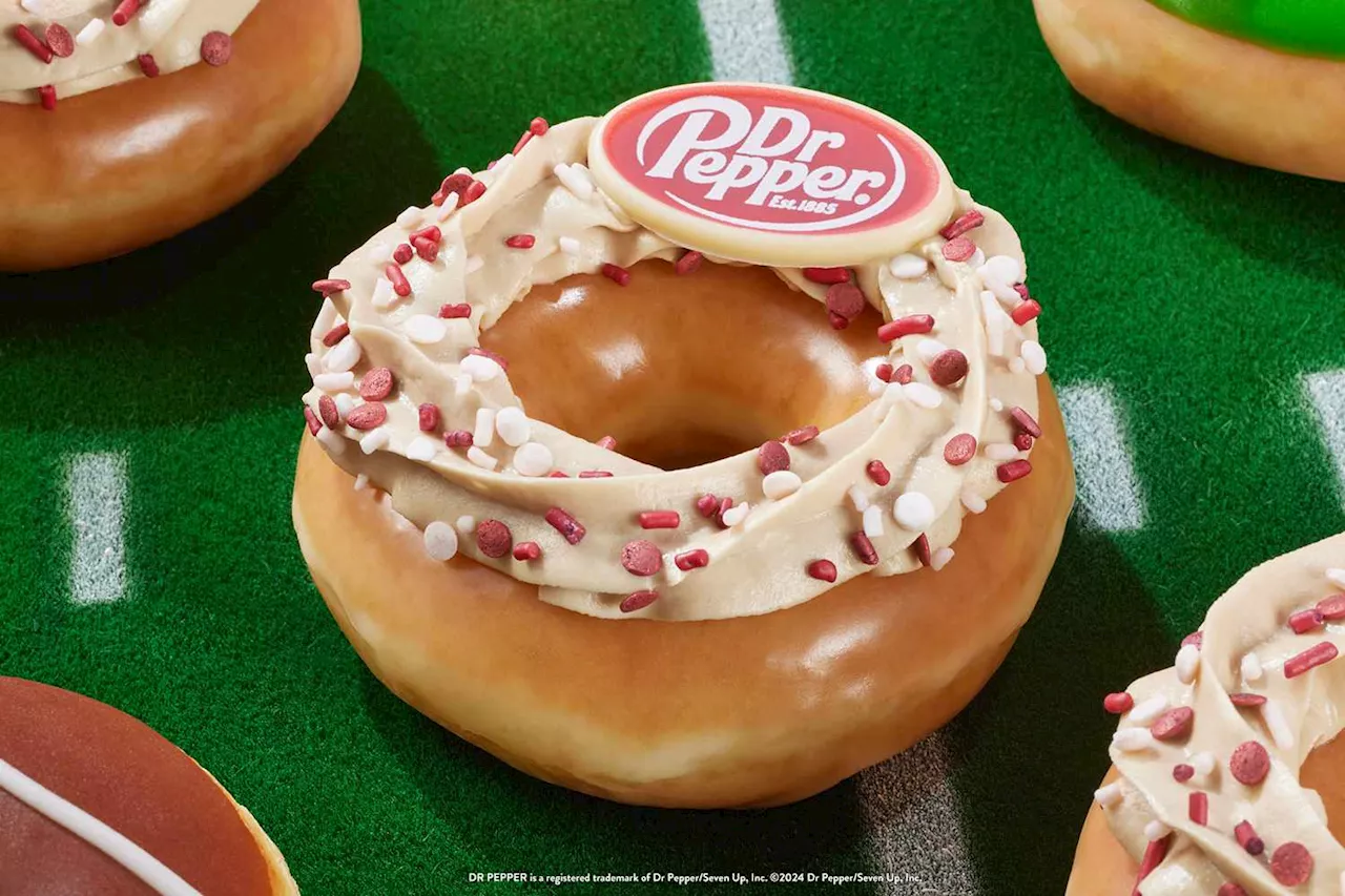 Krispy Kreme Adds a Dr Pepper-Flavored Doughnut to the Menu — Plus 2 More Treats to Kick Off Football Season