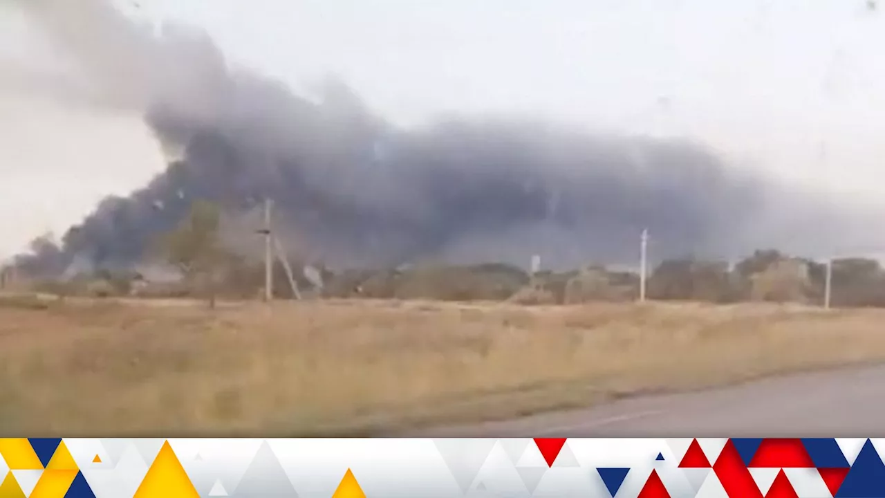 Ukraine war latest: Russian military facility on fire; new Ukrainian recruits 'refusing to shoot'